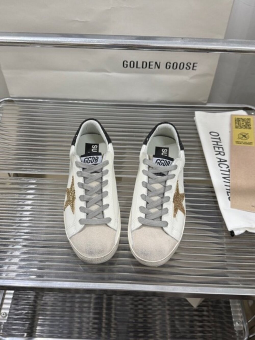 Golden Goose Women's White and Black Sneakers with Gold Star - Picture 8 of 8